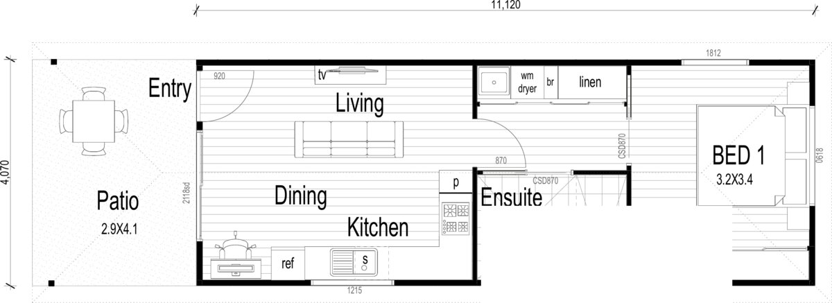 North Stradbroke V2 — 2D coloured floor plan