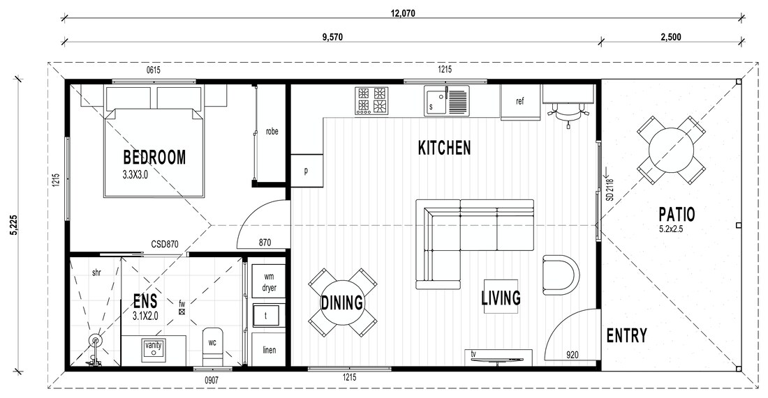Kepple — 2D coloured floor plan