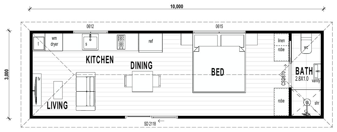 Shaw — 2D coloured floor plan