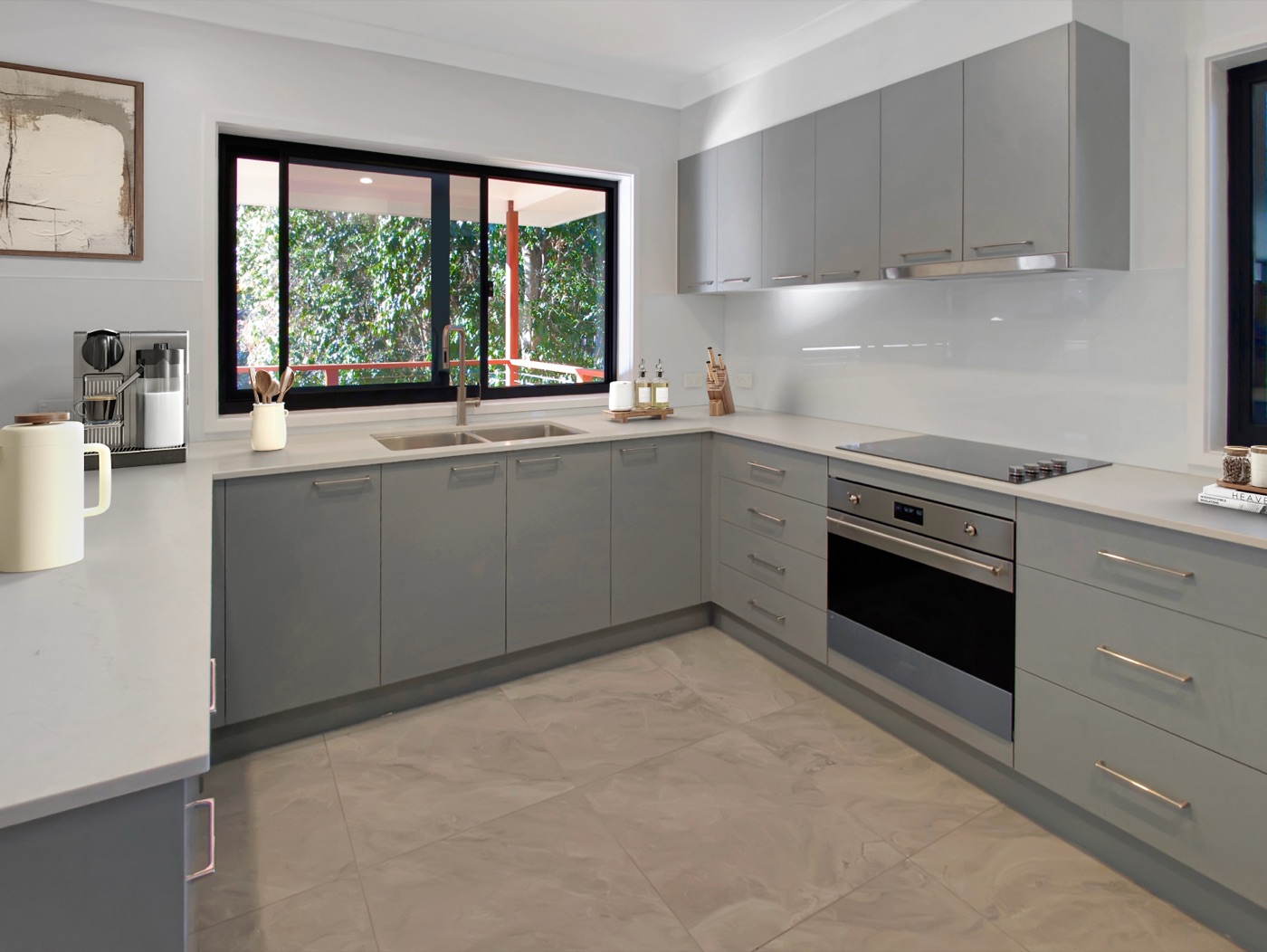 Kitchen with garden window, Worongary QLD